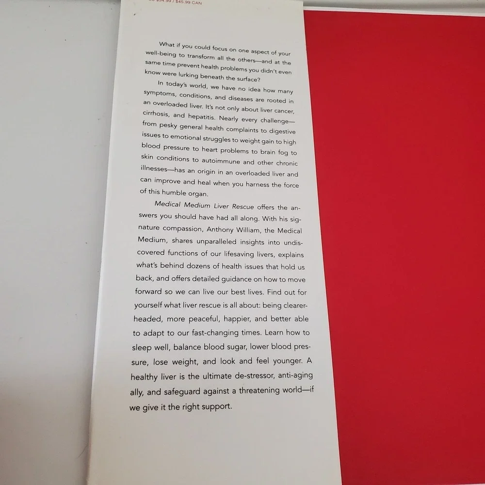 Medical Medium Liver Rescue Anthony William Hardcover Health Diet Book 2018